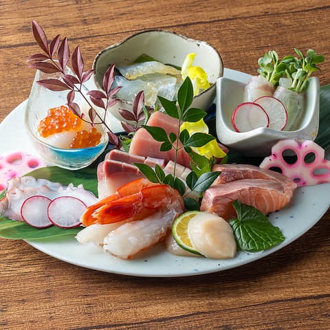 刺身の盛り合わせ