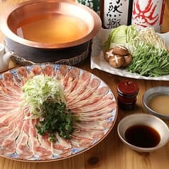 ヨンナナ酒場 名古屋駅店 J.名古屋コーチンしゃぶしゃぶコース 2h飲放付 - 宴会プラン