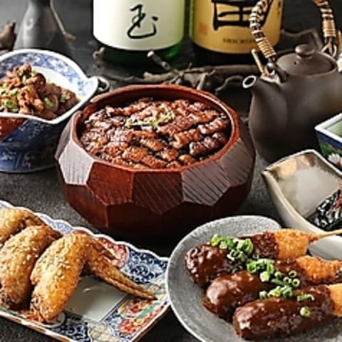 ひつまぶしと炭火焼き鳥 名古屋めし居酒屋 なご八 栄店 【D】2H飲放!ひつまぶし/海鮮・手羽先/味噌串カツコース - 宴会プラン