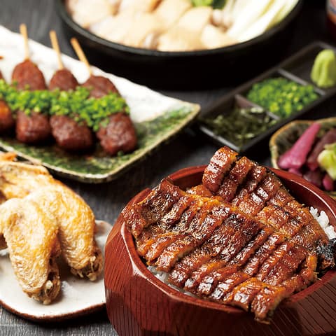 全席個室 ひつまぶしと名古屋めし・かしわ処 名鶏 B.2H飲み放題付!鶏味噌鍋/ひつまぶし/ 豪華名古屋めしコース - 宴会プラン