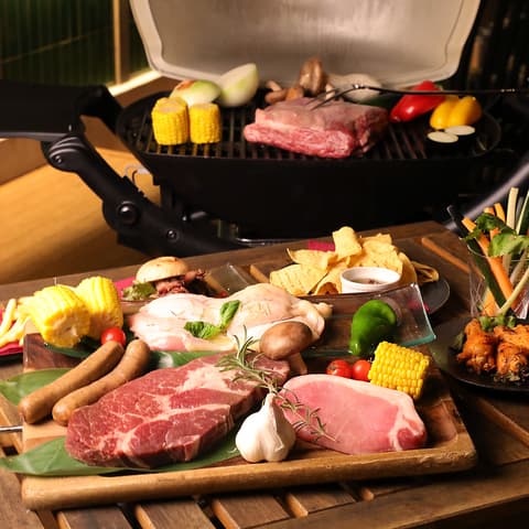 ROOFTOP BBQ&BAR OCTAIR(オクトエアー)栄店 A1.プライベートBBQコース《2時間飲み放題付》 - 宴会プラン