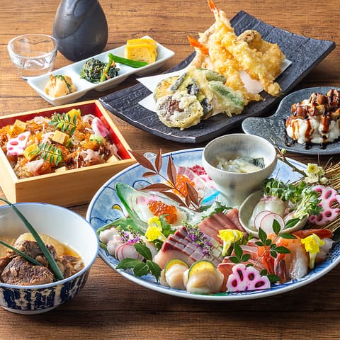 天ぷら海鮮 酒場食堂 鈴なり 名古屋駅店 A.「鈴なり」1番人気 贅沢コース - 宴会プラン