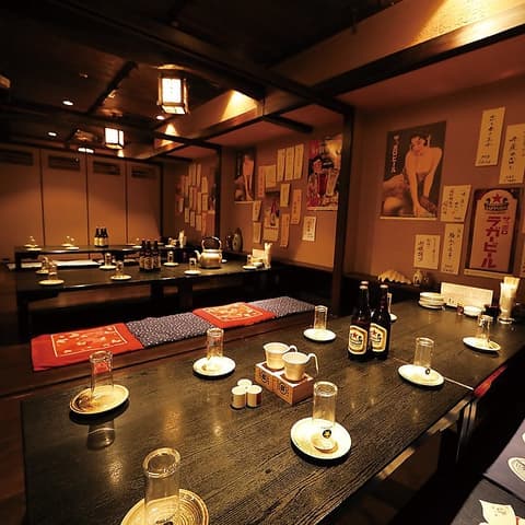 旬食材の炭火焼きと日本酒 江戸の町 英(はなぶさ)名古屋駅 掘りごたつ個室24名様(1部屋) - 個室