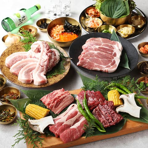 屋上ビアガーデン 名駅ビアガーデン A2.特選牛4種&韓国焼肉食べ放題《飲み放題 2時間》 - 宴会プラン